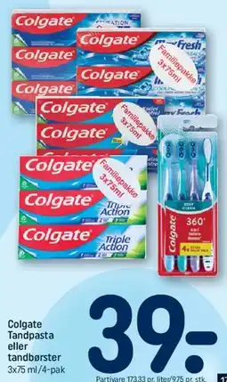 REMA 1000 Colgate tandpasta eller tandbørster tilbud