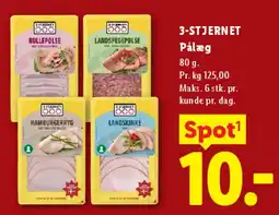Lidl 3-Stjernet Pålæg tilbud