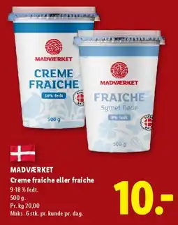 Lidl Madværket creme fraiche / fraiche tilbud