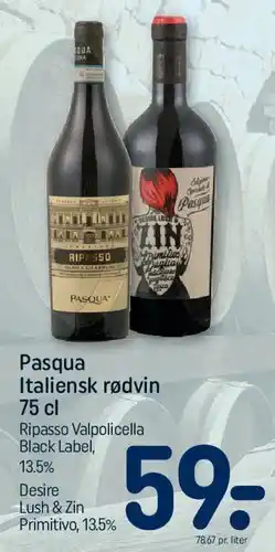 REMA 1000 Pasqua Italiensk rødvin, 75 cl tilbud