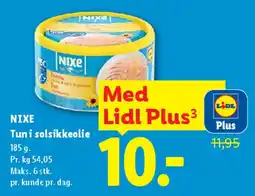 Lidl Nixe Tun i solsikkeolie tilbud