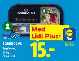 Lidl BORNHOLMS Torskerogn tilbud