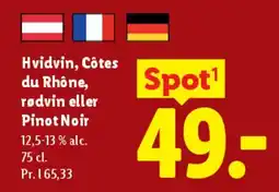 Lidl Hvidvin / rødvin (Spot) tilbud