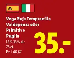 Lidl Vega Roja / Primitivo (Spot) tilbud