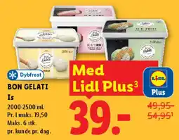 Lidl BON GELATI Is (tub) tilbud