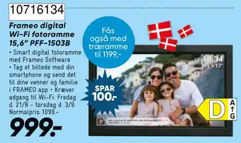 Frameo digital Wi-Fi fotoramme 15,6" PFF-1503B