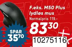 Wupti M50 Plus lydløs mus tilbud