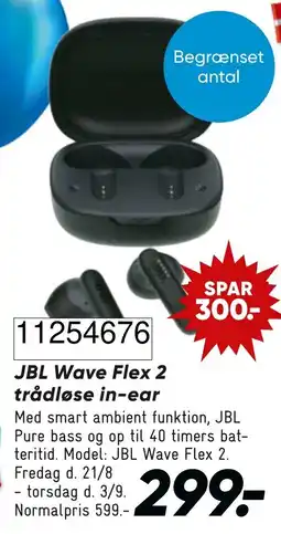 Wupti Jbl wave flex 2 trådløse in-ear tilbud