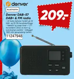 Wupti Denver DAB-57 DAB+ & FM radio tilbud