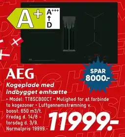 Wupti AEG Kogeplade med indbygget emhætte tilbud