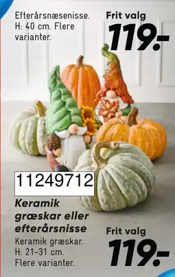 Wupti Keramik græskar eller efterårnsnisse tilbud