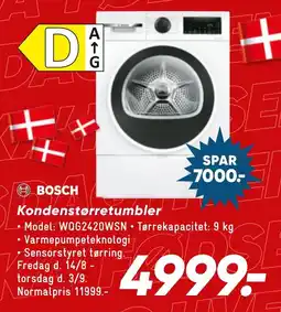 Wupti Bosch Kondenstørretumbler tilbud