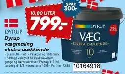 Wupti Dyrup vægmaling ekstra dækkende tilbud