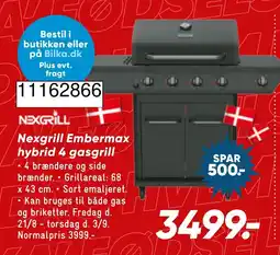 Wupti Nexgrill Embermax hybrid 4 gasgrill tilbud