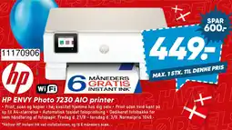 Wupti Hp envy photo 7230 aio printer tilbud