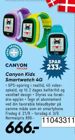 Wupti Canyon Canyon Kids Smartwatch 4G tilbud