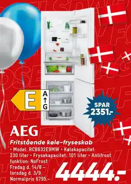 Wupti AEG Fritstående køle-fryseskab tilbud