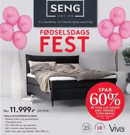 SENG Viva Lux Kontinentalseng tilbud