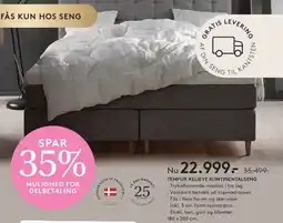 SENG TEMPUR RELIEVE KONTINENTALSENG tilbud