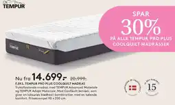 SENG TEMPUR PRO PLUS COOLQUILT MADRAS tilbud