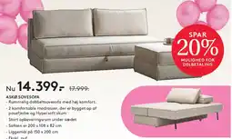 SENG ASKØ SOVESOFA tilbud