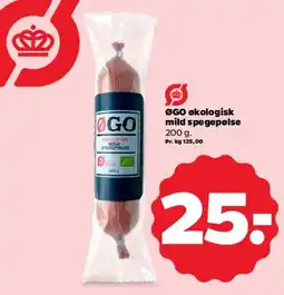 Netto ØGO økologisk mild spegepølse tilbud
