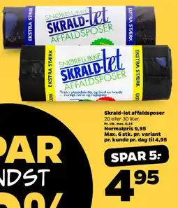 Netto Skrald-let affaldsposer tilbud