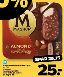 Netto Magnum Almond 3-pak tilbud