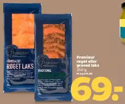 Netto Premier røget laks / gravad laks tilbud