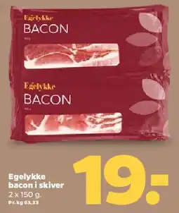 Netto Egelykke bacon i skiver tilbud