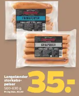 Netto Langelænder storkøbs-pølser tilbud