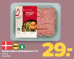 Netto Dansk hakket kyllingekød 3-7% tilbud