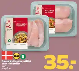 Netto Dansk kyllingebrystfilet eller -inderfilet tilbud
