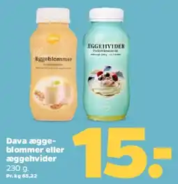 Netto Dava æggeblommer / æggehvider tilbud