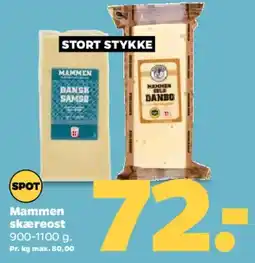 Netto Mammen ost (stort stykke) tilbud