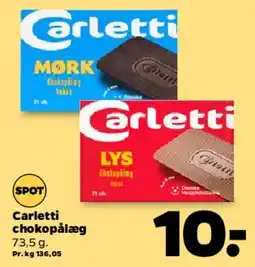 Netto Carletti chokoladepålæg tilbud