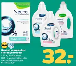 Netto Neutral vaskemiddel eller skyllemiddel tilbud