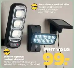 Netto Sensor væglampe med solcellepanel tilbud