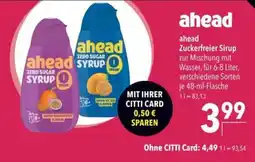Citti ahead zero sugar syrup tilbud