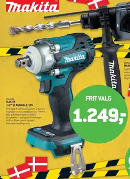 XL-BYG Makita 1/2" Slagnøgle 18V tilbud