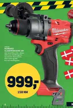 XL-BYG Milwaukee slagboremaskine 18V tilbud