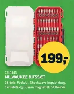 XL-BYG Milwaukee bitssæt tilbud