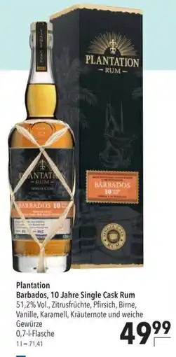 Citti Plantation Barbados 10 Jahre Single Cask Rum tilbud