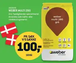 XL-BYG weber multi 280 grå tilbud