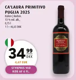 Scandinavian Park CA'LAURA PRIMITIVO PUGLIA 2025 tilbud