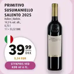 Scandinavian Park PRIMITIVO SUSUMANIELLO SALENTO 2025 tilbud
