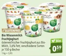 Citti Bio Wiesenmilch Fruchtjoghurt tilbud
