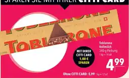 Citti Toblerone Vollmilch tilbud