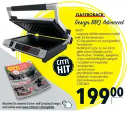 Citti Gastroback Design BBQ Advanced tilbud