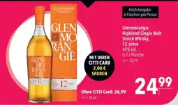 Citti Glenmorangie Highland Single Malt Scotch Whisky tilbud